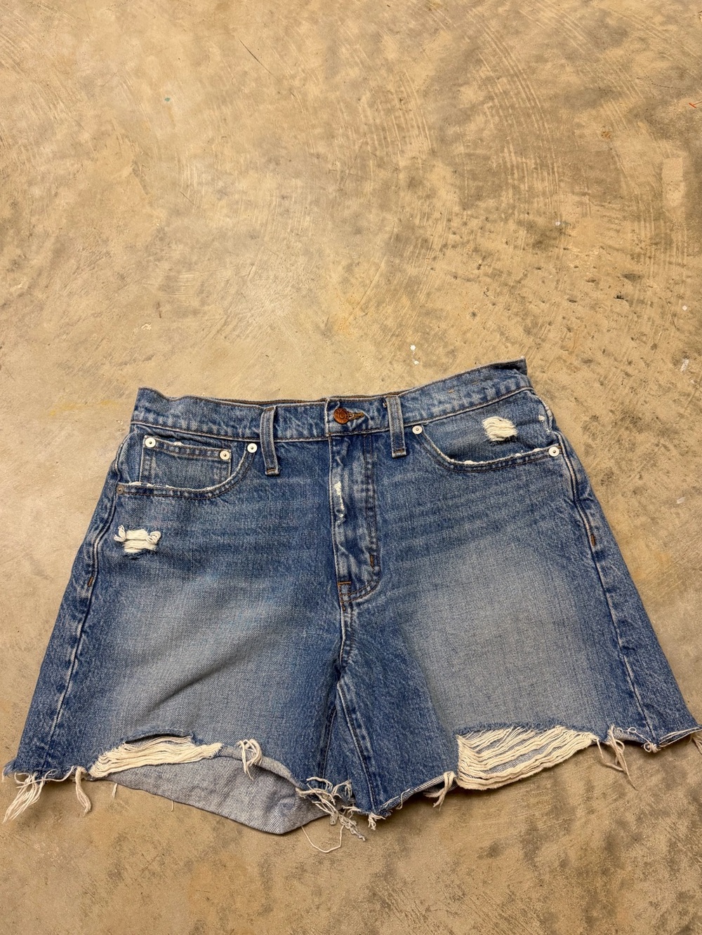 Madewell relaxed mid-length denim shorts